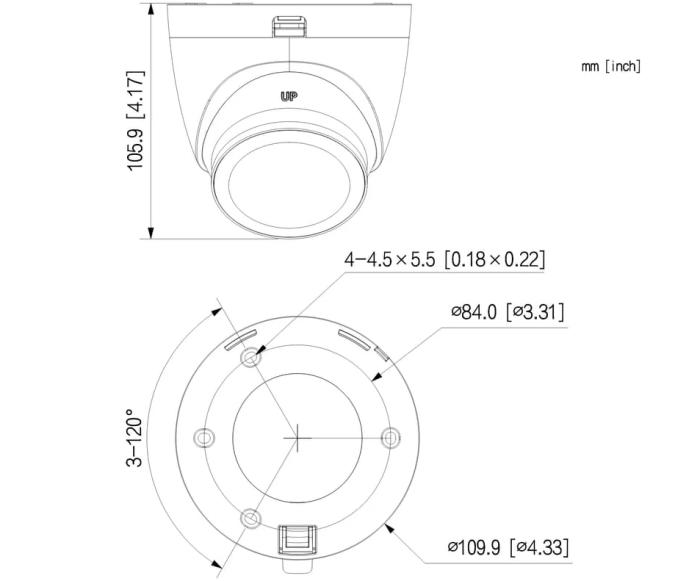 Camera supraveghere Dahua 5MP Dual Light, lentila 2.8 mm, audio bidirectional, IR 40 m, IP67 [4]