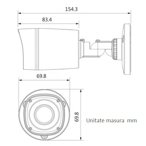 Camera de supraveghere Dahua bullet exterior 2MP HAC-HFW1200R-0360B [4]