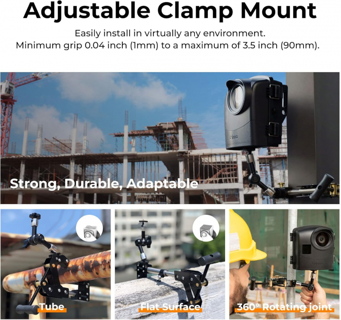 Kit camera constructii Brinno BCC2000, Time-Lapse, Full HD, HDR, IPX5, autonomie 1 an, interval capturi 0.3s-24h, suport prindere industrial, carcasa rezistenta la intemperii [7]