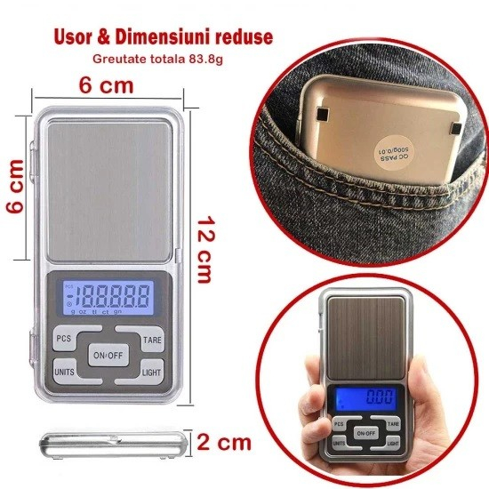 Cantar electronic de buzunar pentru bijuterii MH-500 , 500g-0.1g OKYN2205-69 [4]