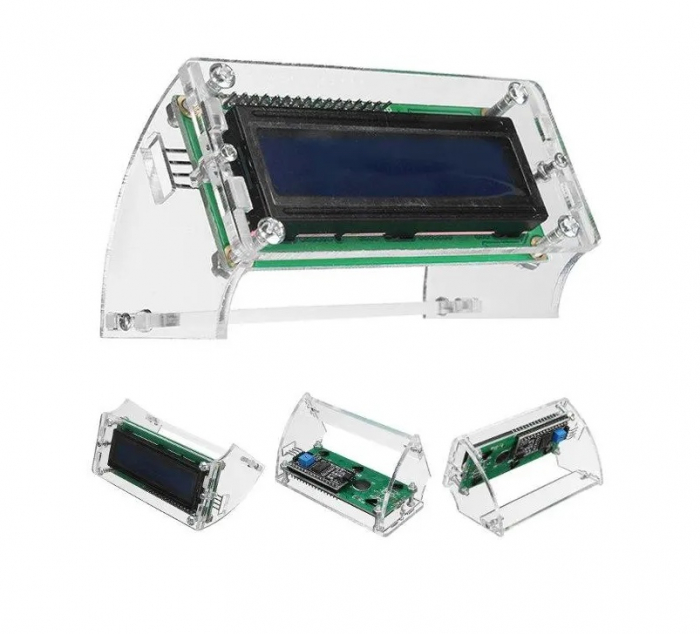 Carcasa display LCD 1620 I2C din plexiglas transparent OKN515-18 [2]