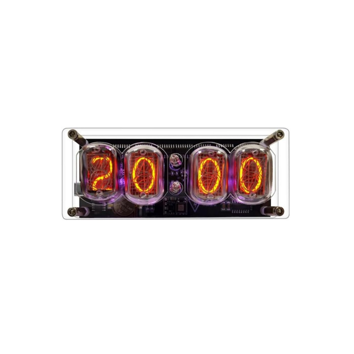 Ceas electronic vintage Nixie cu tuburi IN-12, RGB, telecomanda IR, afisaj ora/data, cronometru, alarma, USB-C [1]