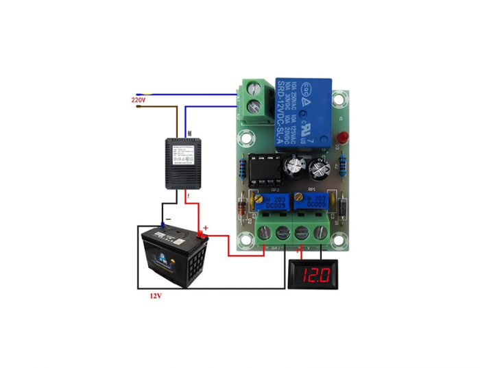 Circuit de protectie cu releu pentru incarcare acumulatori 12V OKY3027 [5]