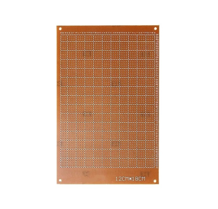 Placa prototipare universala 12x18cm, 2460 puncte lipire, pas 2.54mm, bakelita, cupru o fata, circuite electronice, DIY, laborator [2]