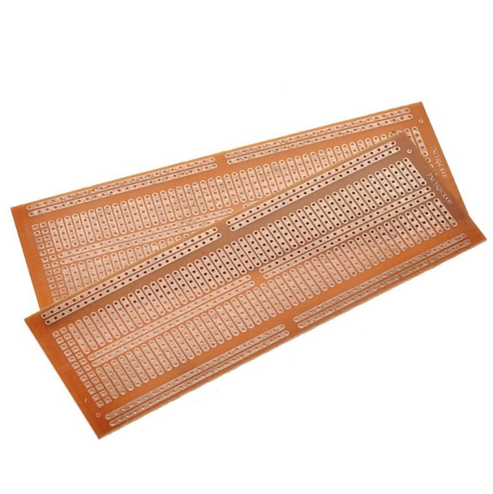 Set 2x Placa prototip PCB universala 4.8x13.3 cm single sided, maro, trasee cupru, electronica DIY [3]