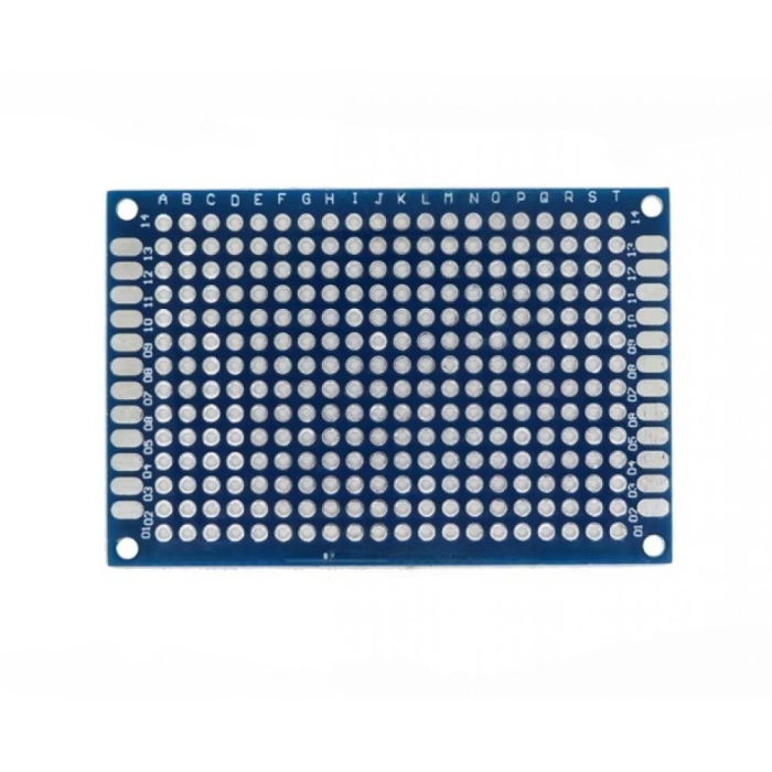 Set 2x Placa prototip PCB universala 4x6 cm double sided, fibra sticla, pas 2.54mm, lipire THT, electronica DIY [1]