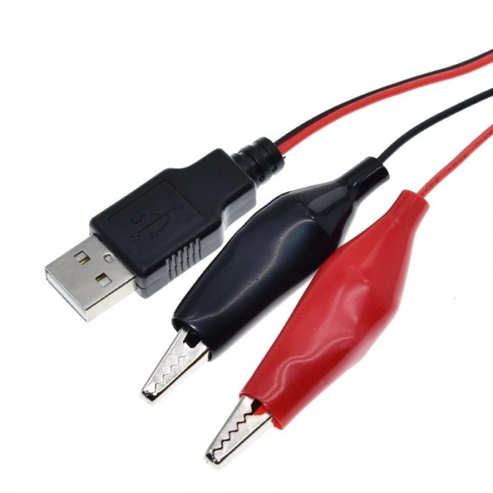 Cablu USB cu conectori crocodil OKYN0223-23 [2]