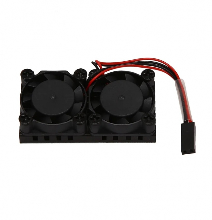 Kit radiatoare compatibil Raspberry Pi cu ventilator dublu OKN605-11 [2]