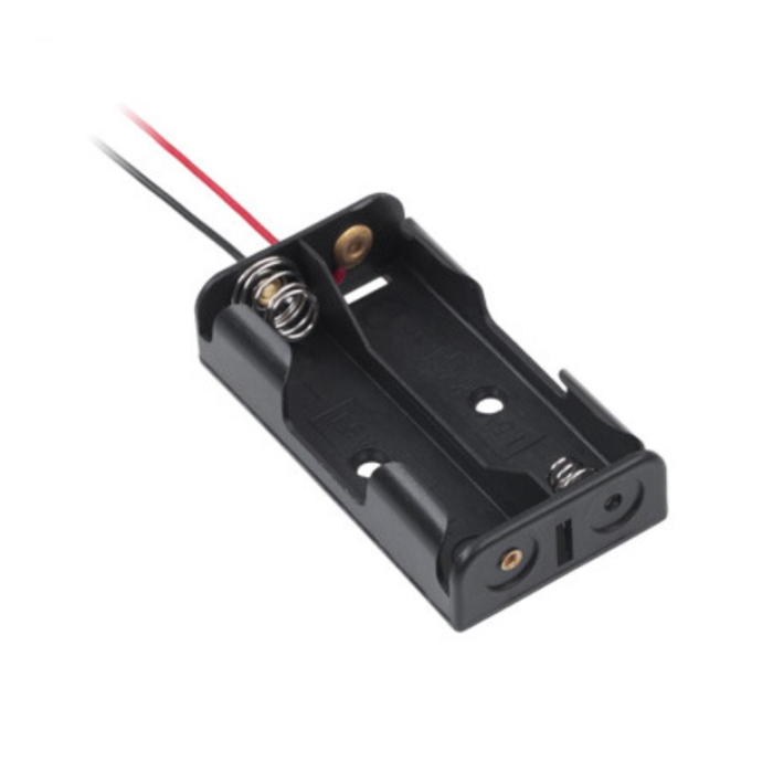 Suport baterii 2xAA, serie 3V, plastic ABS, fire conexiune, alimentare electronica, DIY [1]