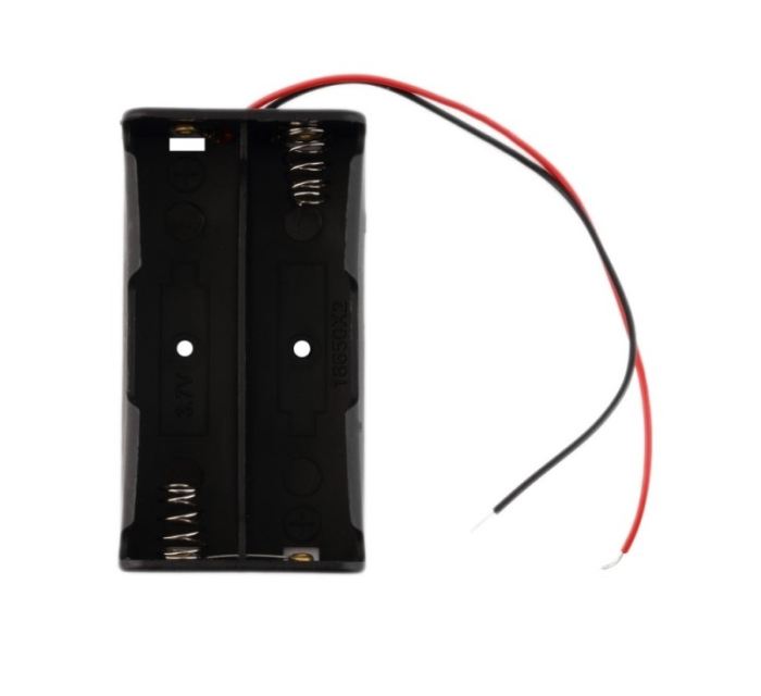 Suport baterii 2x18650, plastic ABS, cu cablu, 7.4V, 2S, DIY, Arduino, electronica [4]