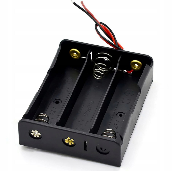 Suport baterii 3x18650, plastic ABS, cu cablu, 11.1V, 3S, DIY, Arduino, electronica [1]