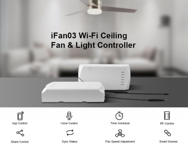 Comanda wireless Wi-Fi si RF 433 pentru ventilator de tavan IM190409001 iFan03 [3]