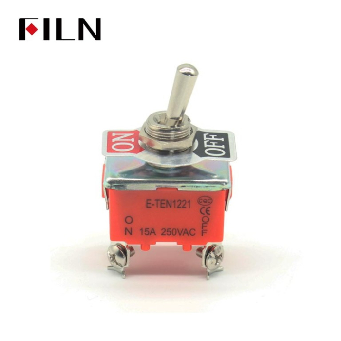 Intrerupator basculant cu mentinere, 2 pozitii, 4 pini cu surub, ON-OFF, 15A 250V, SPST, FL5-1221S [6]