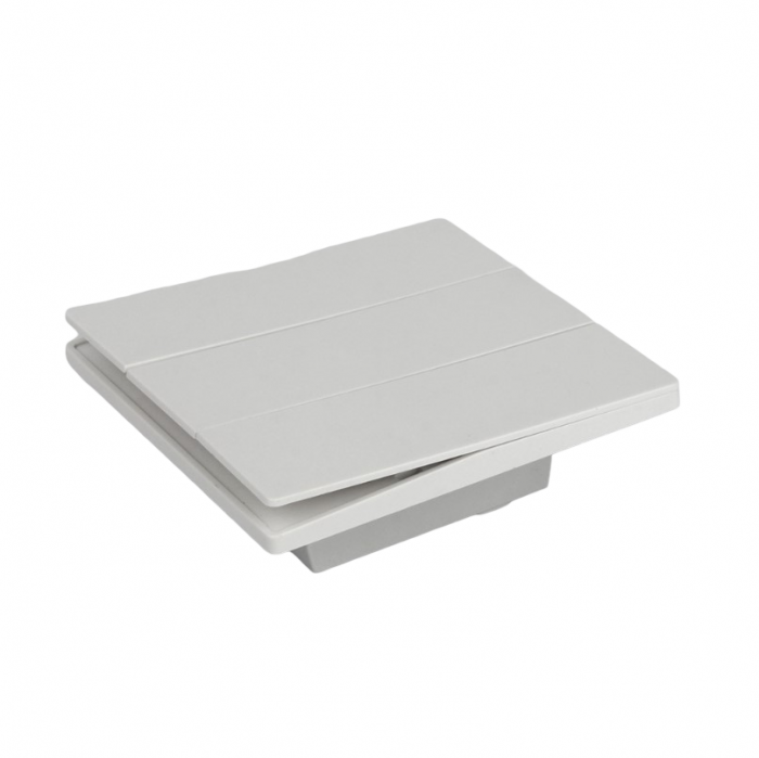 Comutator MiBoxer GANG-E010, PUSH 3-zone, 86x86 mm, 250V AC, 10A, alb [2]