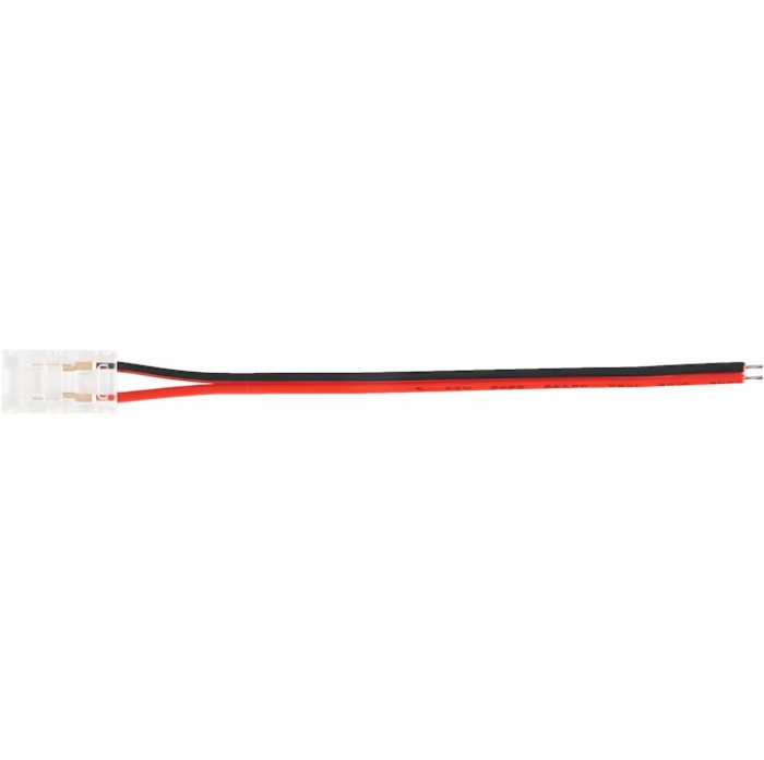 Conector 8mm pentru banda led cob, 2 pini, cablu 10cm, clips [2]