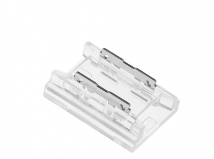 Conector clampdown pentru banda LED monocrom, banda la banda 8mm, fara lipire, transparent [1]
