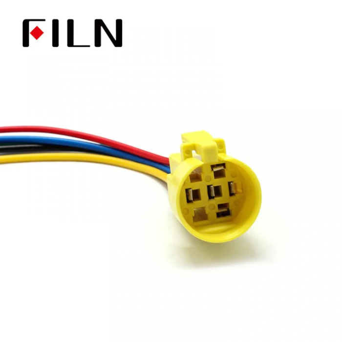 Conector cu cablu pentru buton push 19mm, 5 fire, 20cm, plug and play [3]