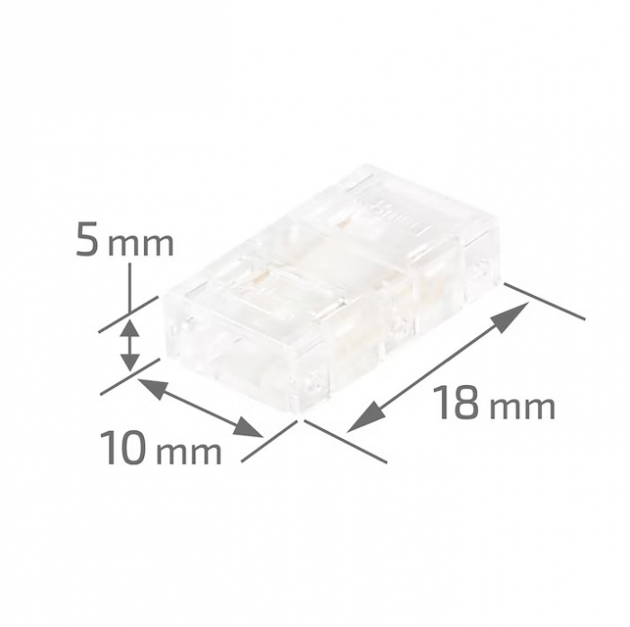 Conector 8mm pentru banda led cob, tip I, 2 pini, clips [4]