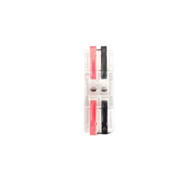 Conector legatura Doza 2 Poli, Dublu, KV212 negru/rosu, 32A/600V 0.08-4.0mm2 [2]
