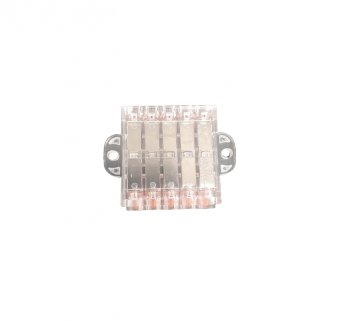 Conector legatura Doza 5 Poli, Dublu, KV226 transparent, 41A/450V 0.5-6mm2 [3]
