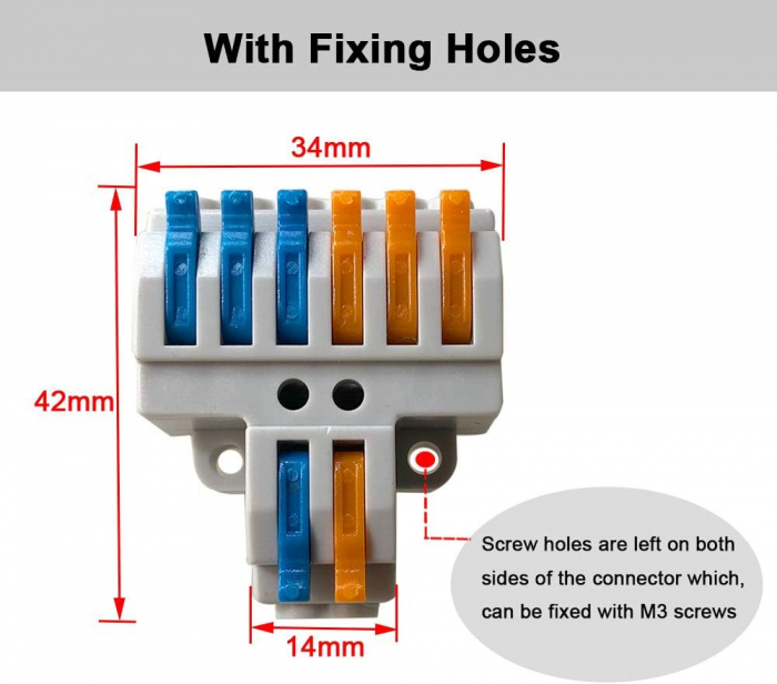 Conector legatura si derivatie doza KV426-3 cu 2 trasee si sistem de fixare, 32A/600V 0.08-4.0mm2 [2]