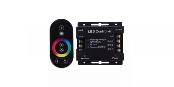 Controler led RGB cu telecomanda Touch RF 12-24V 6A pe Canal [1]