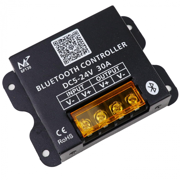 Controller dimmer Bluetooth pentru benzi LED monocrom, PWM, DC 5V-24V, 30A, BF130 [1]