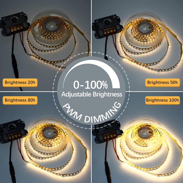 Controller dimmer pentru benzi LED monocrom, PWM, DC 5V-24V, 30A, DB301 [4]