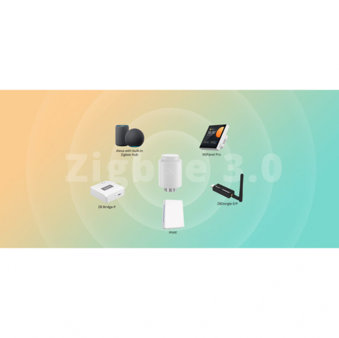 Controler de temperatura inteligent pentru calorifer, Zigbee 3.0, Control prin aplicatie, Afisaj LCD, Alb, Sonoff TRVZB [8]
