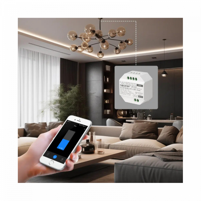 Controller Dimmer Led AC Triac, WiFi + 2.4Ghz + Push, MiBoxer TRI-C1WR [3]