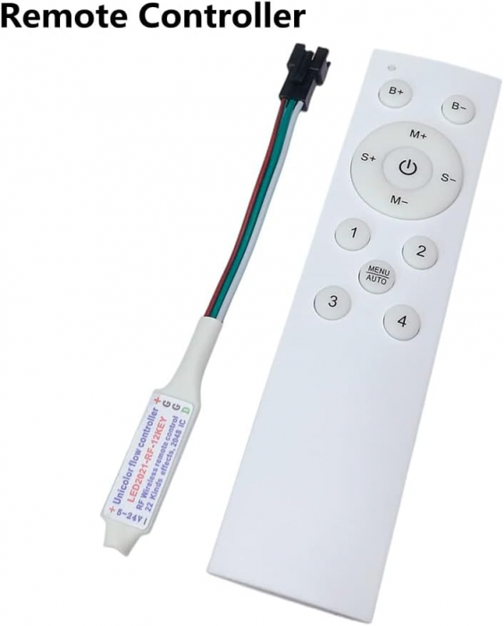 Controller pentru Banda LED WS2811 unicolor, telecomanda RF, 5V-24V DC [2]