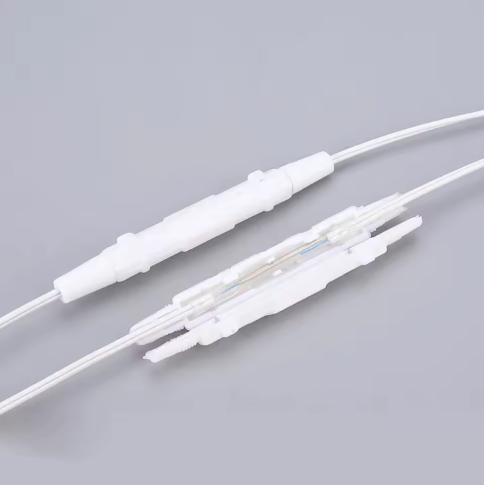 Set 10 buc protectii sudura fibra optica, carcasa rotunda alba, pentru splice optic, FTTH si telecom [3]
