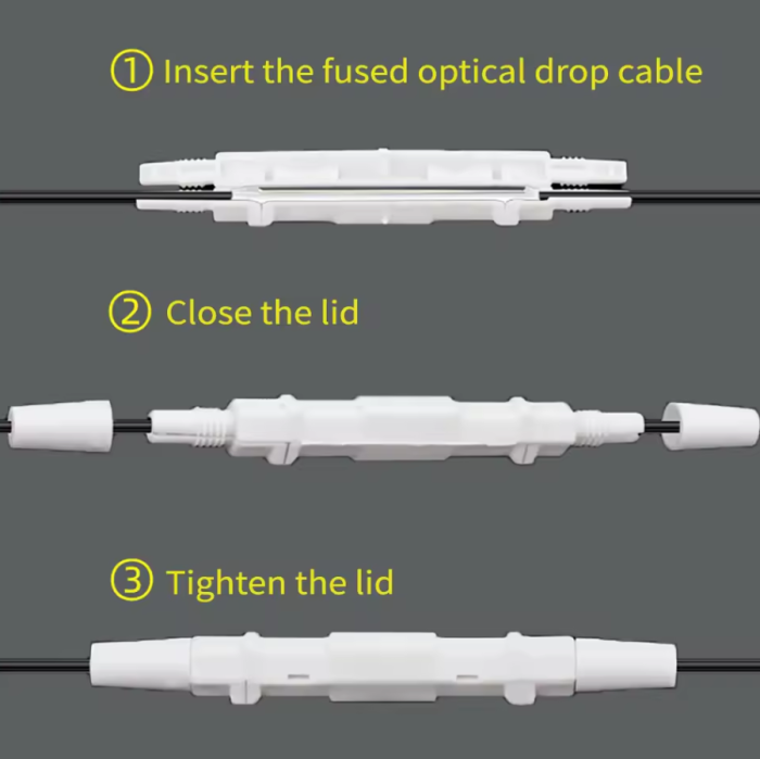 Set 10 buc protectii sudura fibra optica, carcasa rotunda alba, pentru splice optic, FTTH si telecom [2]