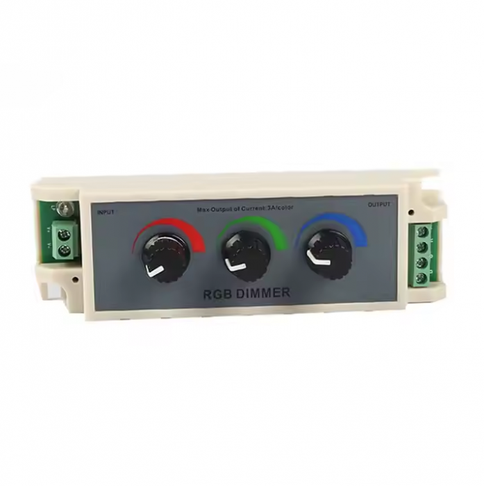 Dimmer LED RGB 3 canale x 3A, 12V-24V DC, comutator manual D312 [1]