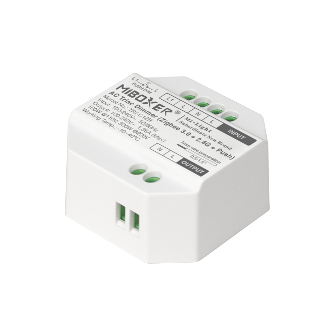 Controller Dimmer Led AC Triac, Zigbee 3.0 + RF 2.4Ghz + Push, MiBoxer TRI-C1ZR [2]