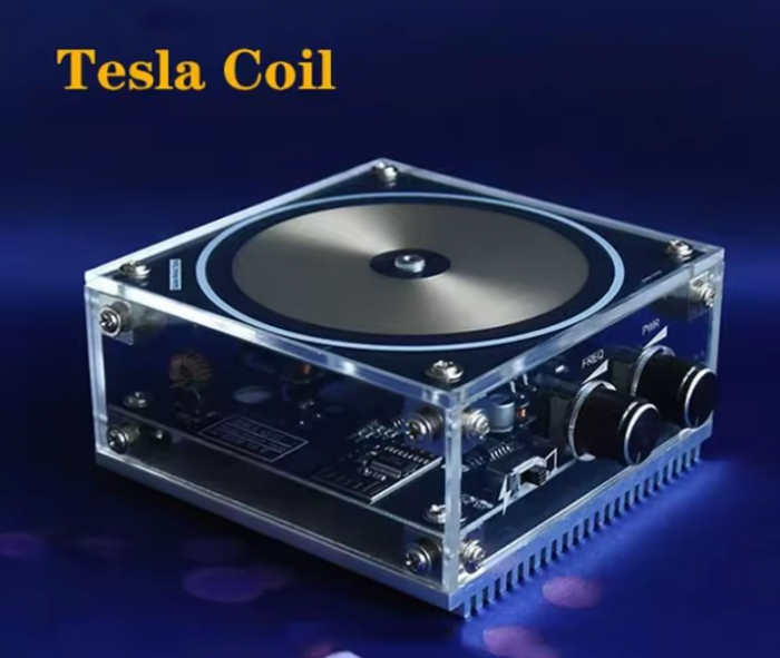 Generator Tesla Coil Bluetooth 48V, arcuri electrice vizibile, mod muzical si long arc, control reglabil, compact, pentru experimente si decor [4]