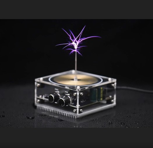 Generator Tesla Coil Bluetooth 48V, arcuri electrice vizibile, mod muzical si long arc, control reglabil, compact, pentru experimente si decor [8]