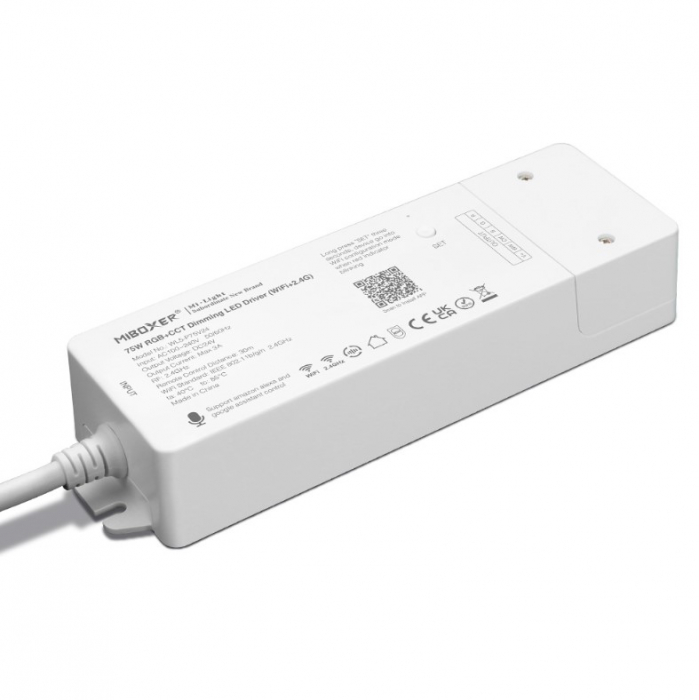 Driver LED MiBoxer 75W, 2in1 sursa si controller, dimmer, RGB+CCT, WiFi+2.4GHz, 24V, 3A, control app & telecomanda, Tuya, AC100-240V, IP20 [2]