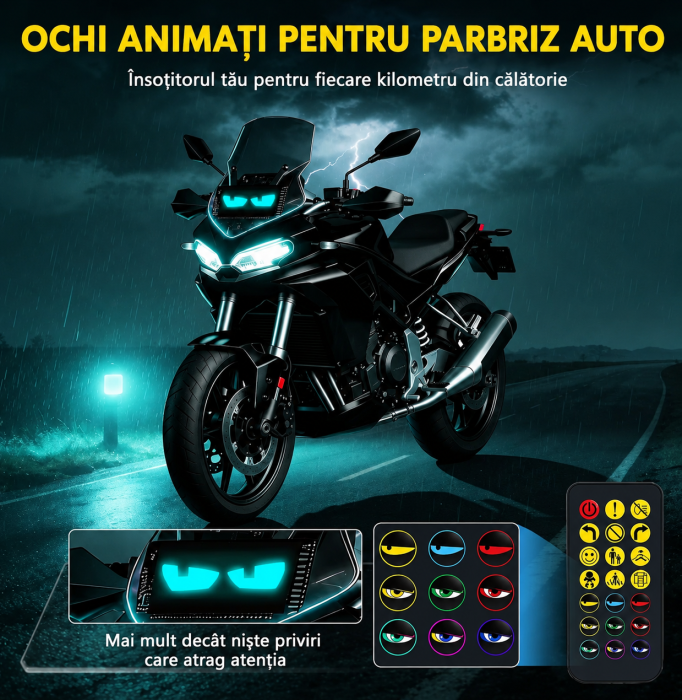 Ecran/sticker LED RGB flexibil 20 × 64 pixeli, 34.8 × 10.2 cm, Bluetooth, USB 5V, IP65 [7]