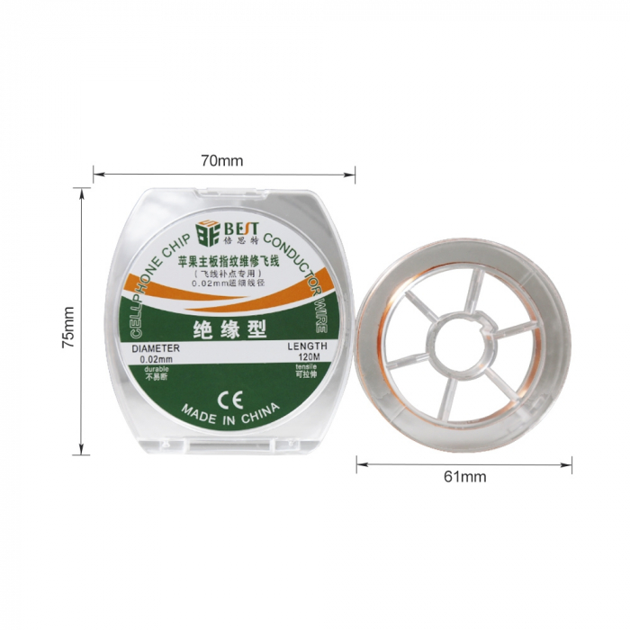 Fir din cupru pentru reconstructie circuite 0.02mm BST-CHIP [2]