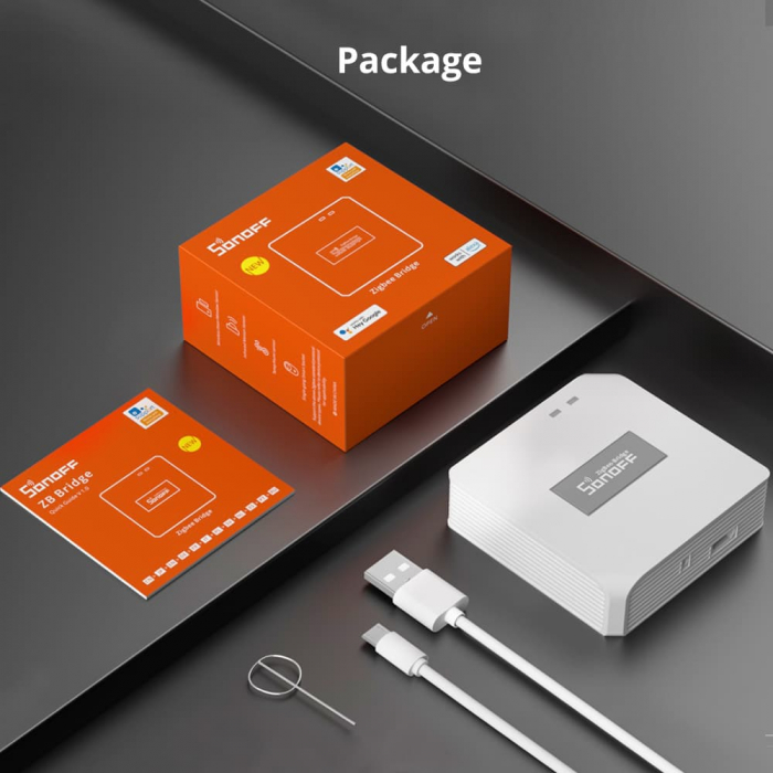 Hub inteligent Sonoff Zigbee Bridge PRO, ZigBee 3.0, Wi-Fi, Alb [2]
