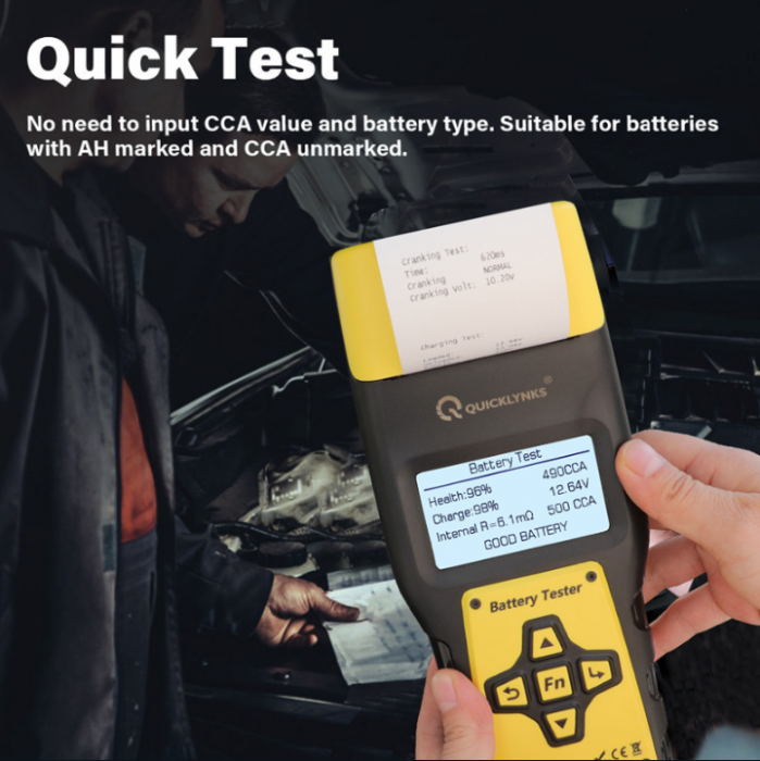 Tester de baterii pentru vehicule 12V si 24V cu imprimanta BA1000 [5]