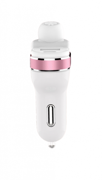 Incarcator auto Konfulon BT-05 cu 1 iesire USB si 1 Tip C plus casca Bluetooth [2]