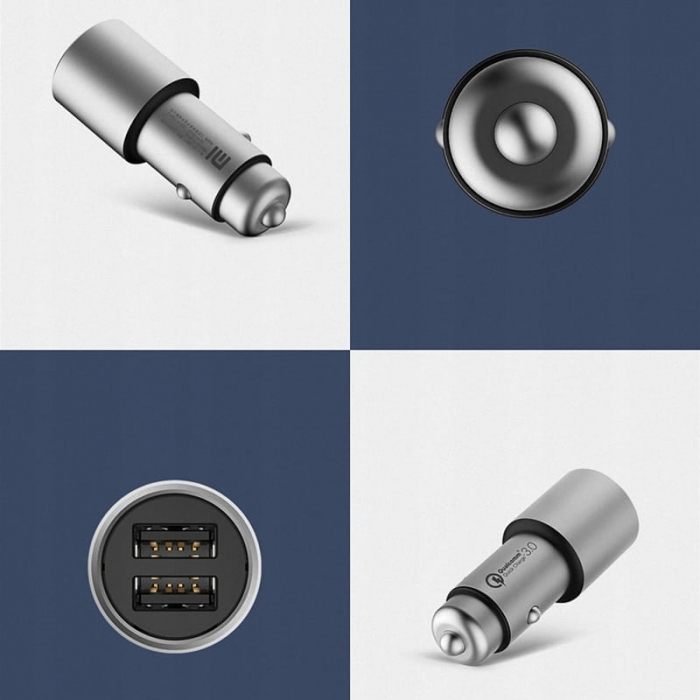 Incarcator auto Xiaomi CC02CZM 36W QC 3.0 2xUSB-A, argintiu [5]