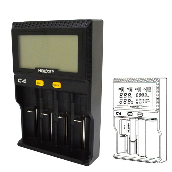 Incarcator de baterii inteligent Miboxer C4 Smart Charger AA AAA AAAA C [3]