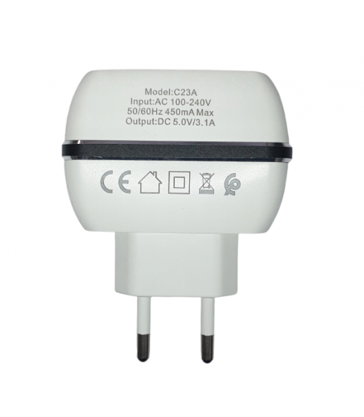 Incarcator la priza Konfulon C23A cu 3 iesiri USB 3.1A negru [2]