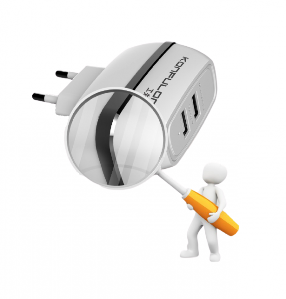 Incarcator la priza Konfulon C23 cu doua iesiri USB pentru iOS Android 2.4A [2]