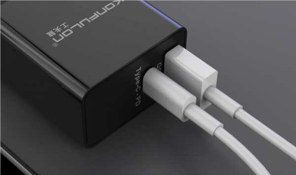 Incarcator la priza Konfulon C59 cu USB QC 3.0 si Tip C-PD negru [4]