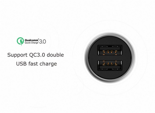 Incarcator Xiaomi auto metalic 2xUSB cu functie Qualcomm Quick Charge 3.0 [2]