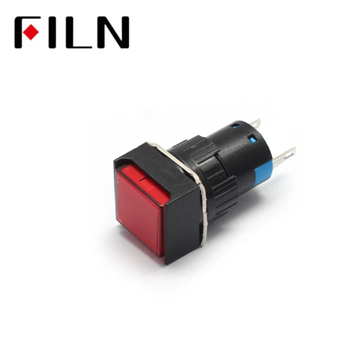 Indicator/martor LED de panou din plastic, 16mm, 2 pini, rosu, 12V DC, IP20, FL1P-16NJ-6-RED [2]